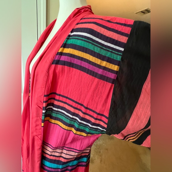 From Anthro. Long light cotton kimono - amazing color combo! - Picture 6 of 7